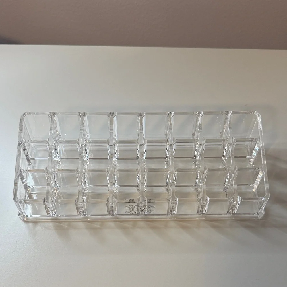 Clear Acrylic Makeup Organizer- 24 space lipstick holder